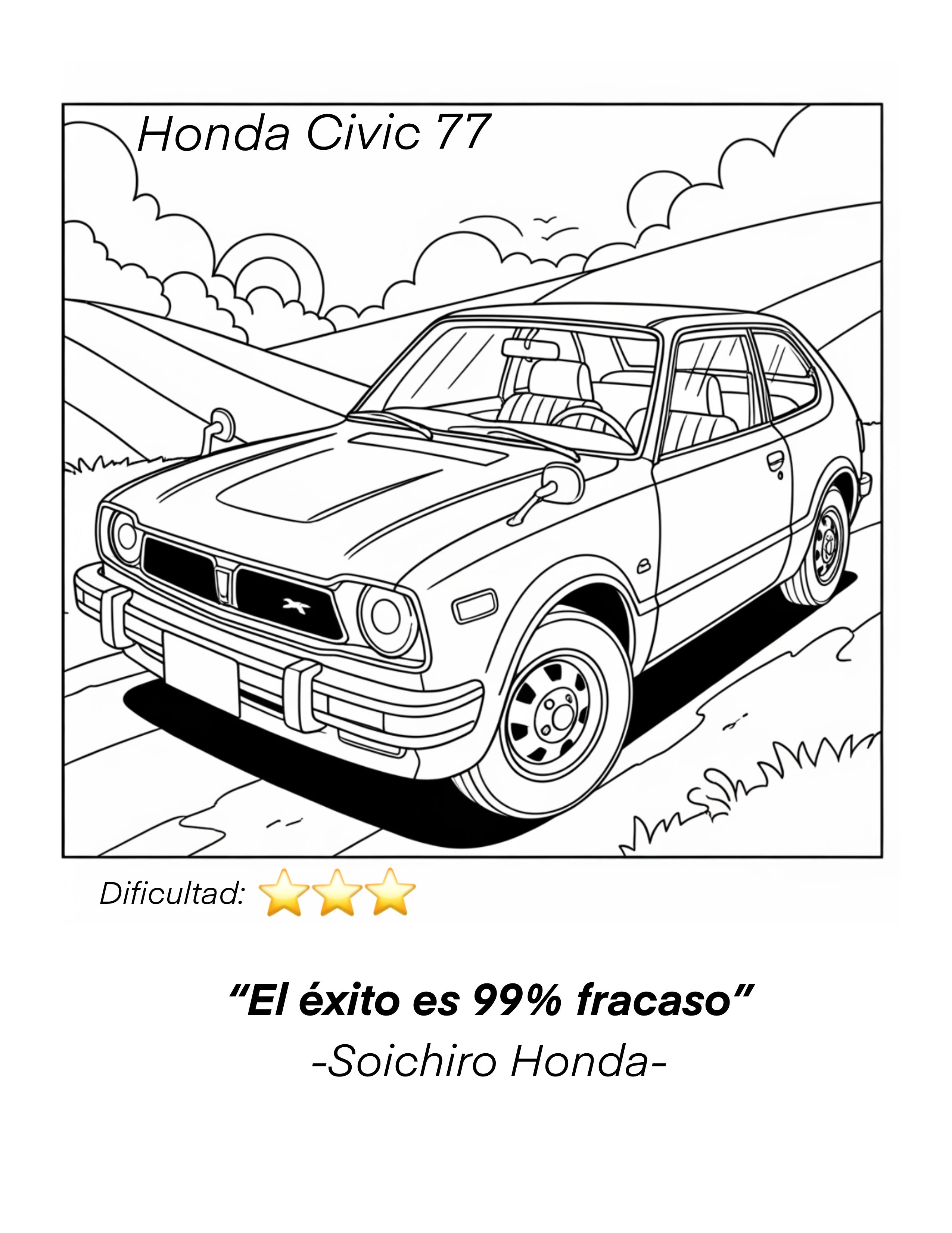 Colorea tu auto favorito.
