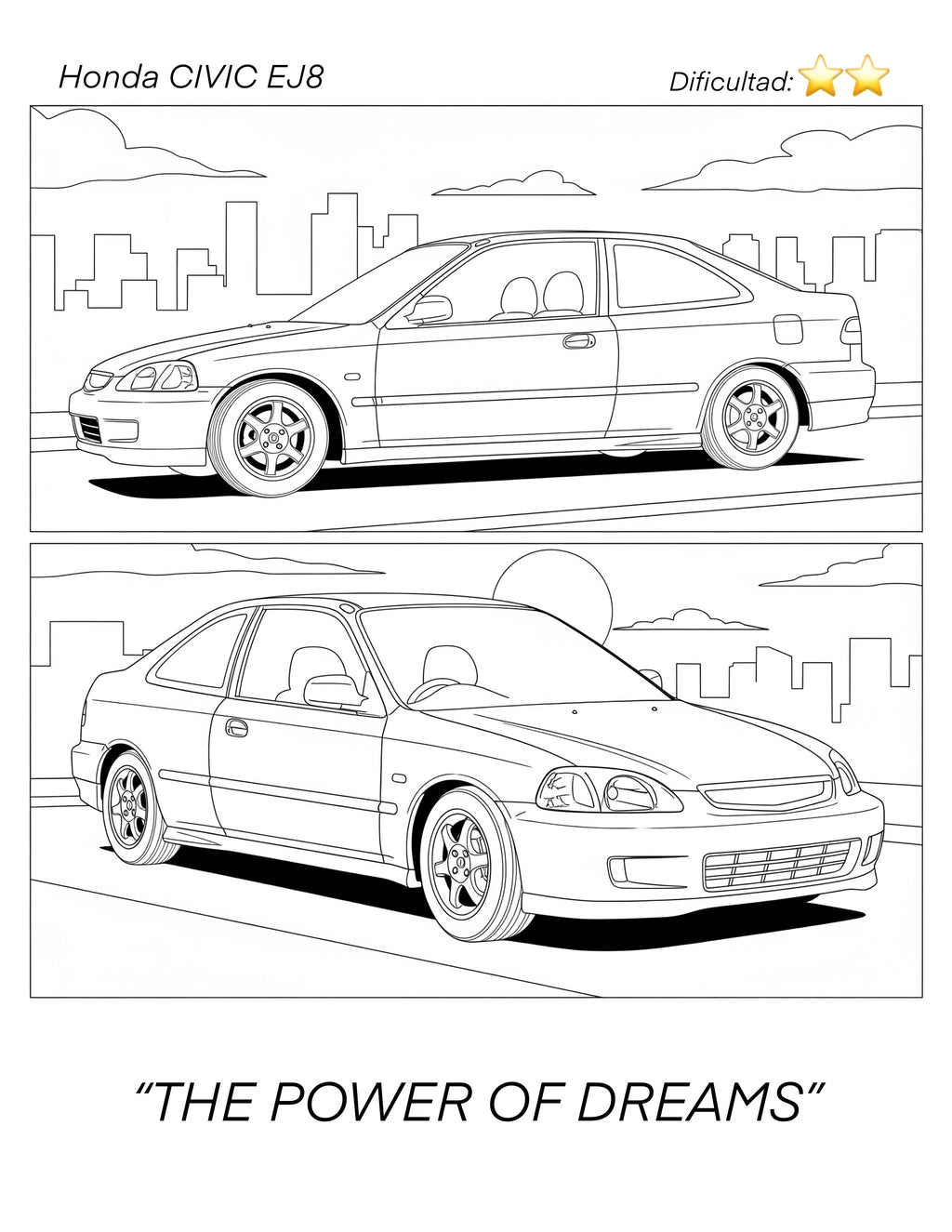 Colorea tu auto favorito.