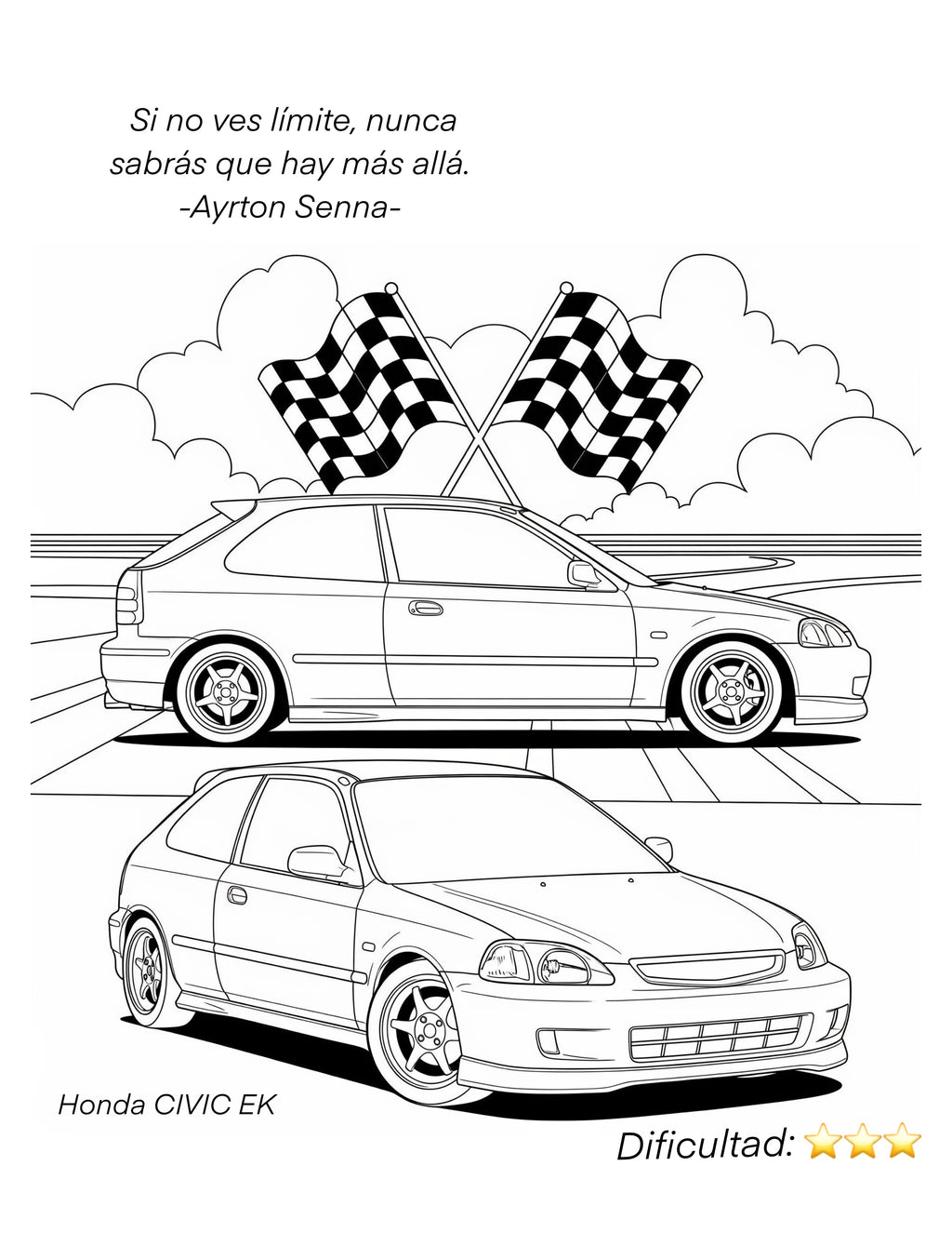 Colorea tu auto favorito.