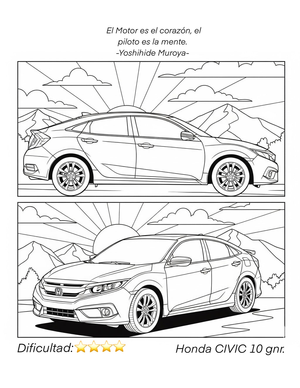 Colorea tu auto favorito.