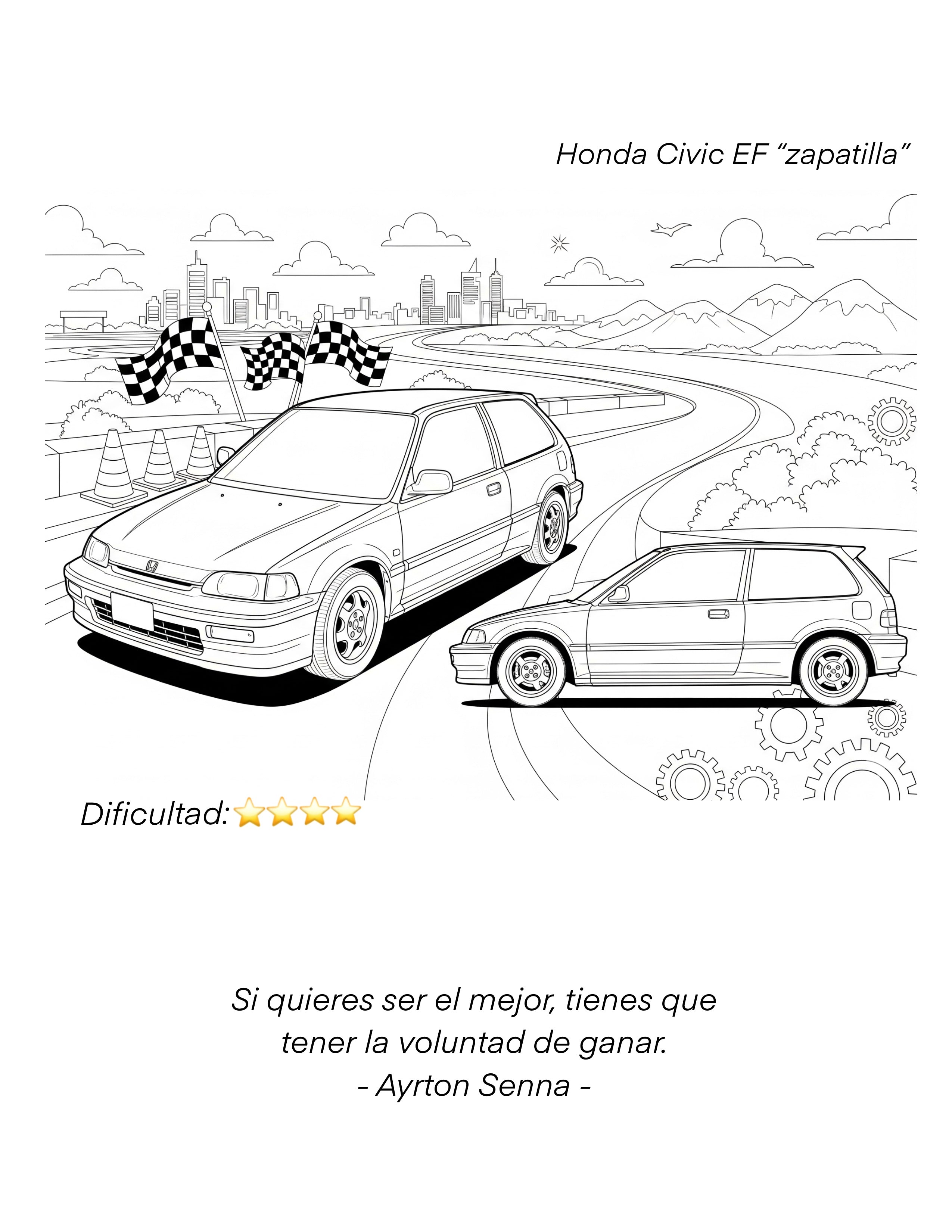 Colorea tu auto favorito.